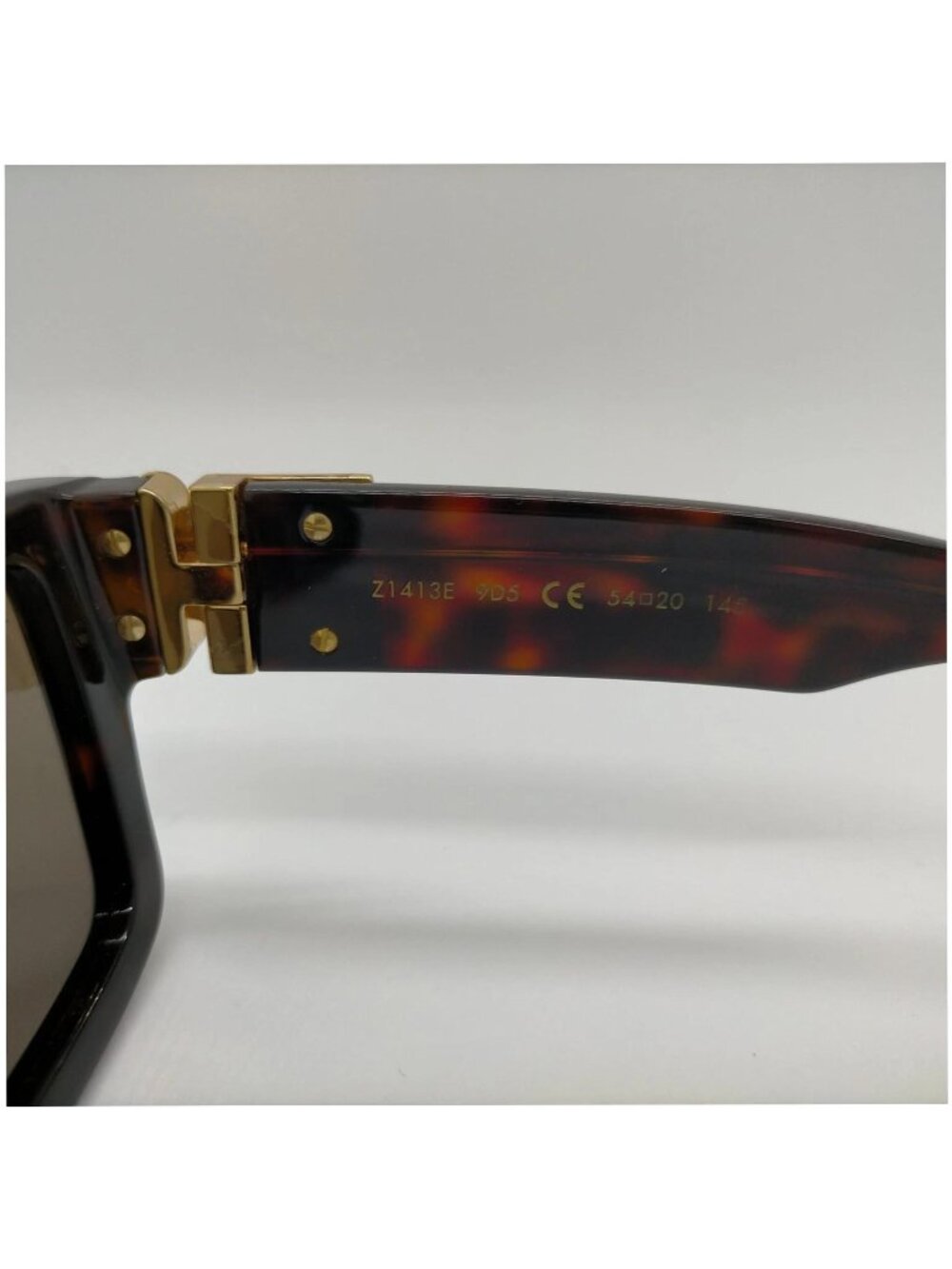 Authentic Louis Vuitton 1.1 Millionaires Tortoise Square Sunglasses Gold LV - Picture 8 of 10
